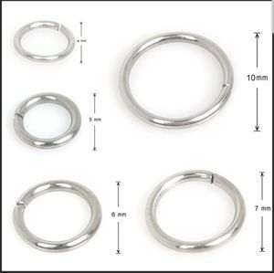 10MM CHARM SILVER TONE JUMP RINGS